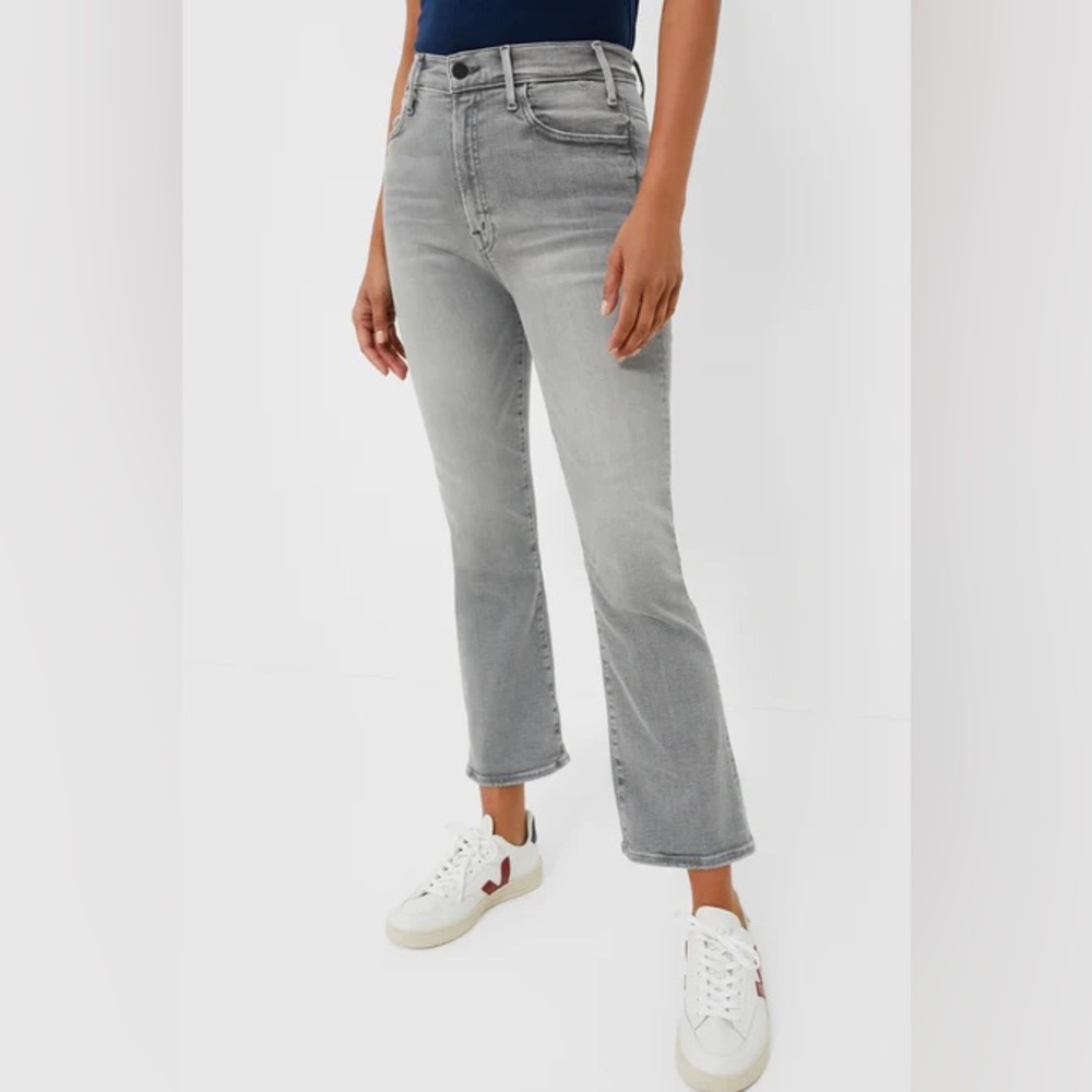 MOTHER Gray Straight Leg Jeans